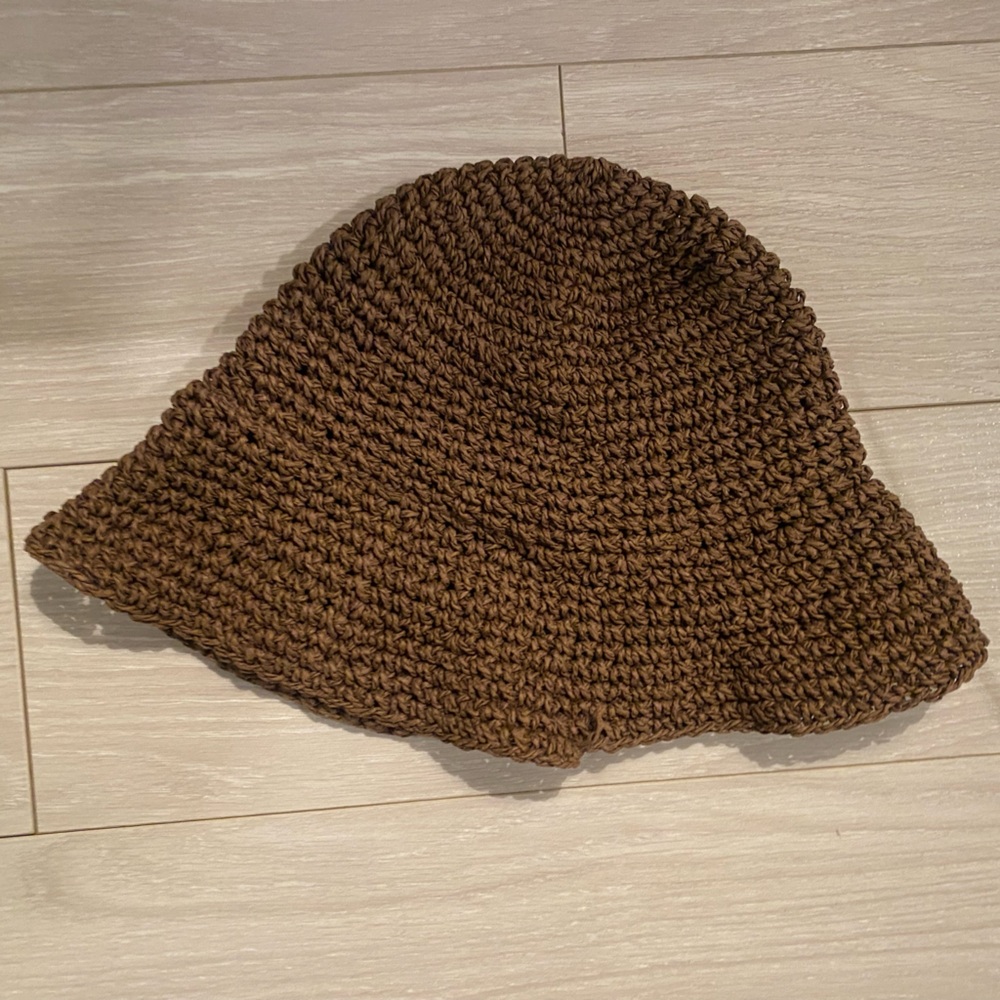 Brown Crochet Sun Hat